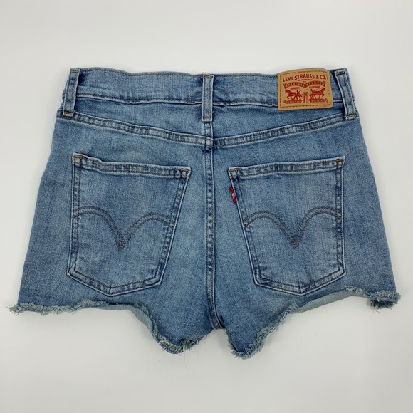 Levi's Embroidered Cutoff Shorts High Rise Denim - Picture 2 of 6